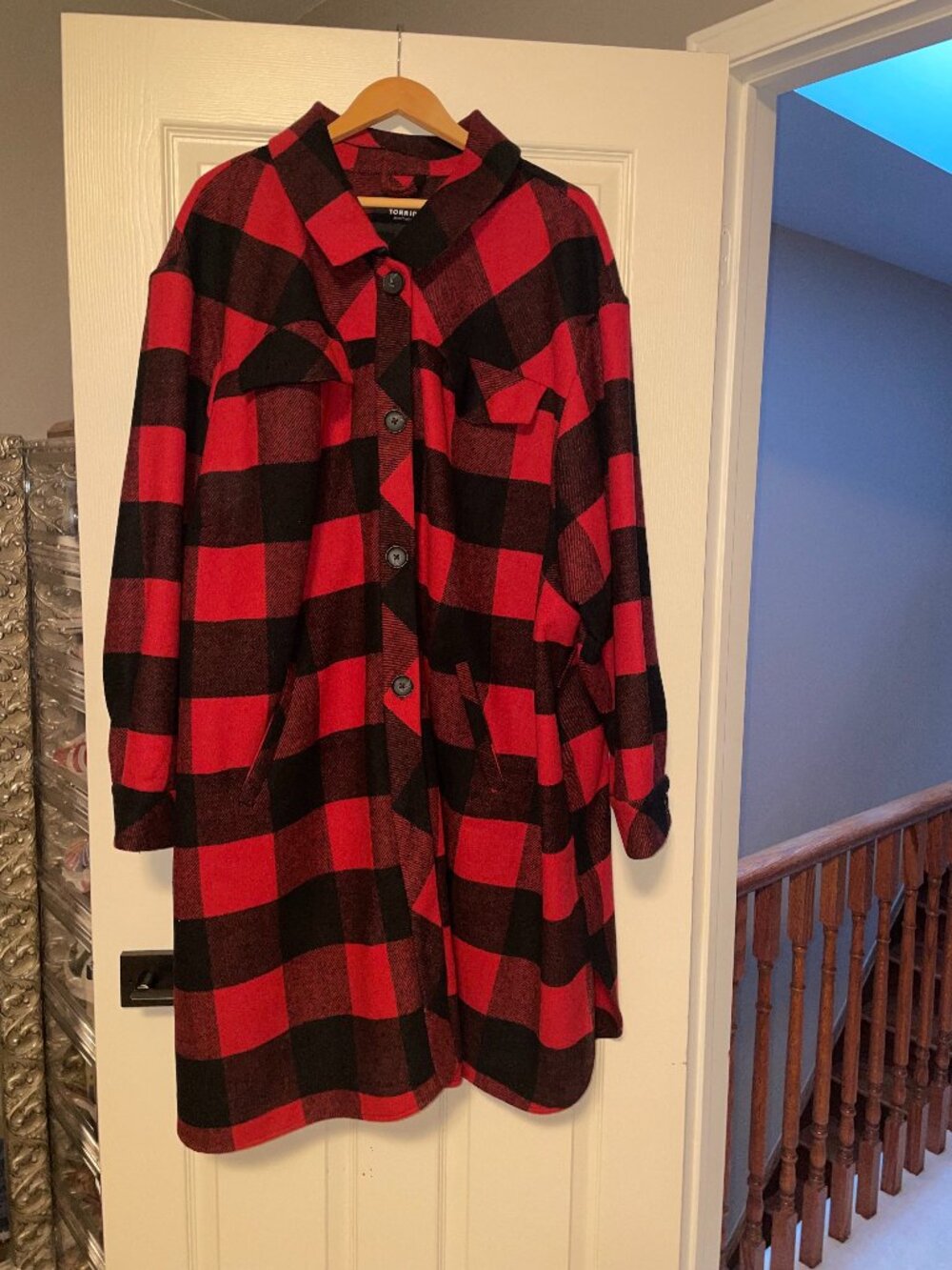 Title: Torrid Red Buffalo Plaid Longline Shirt Jacket "Shacket" - Size 6